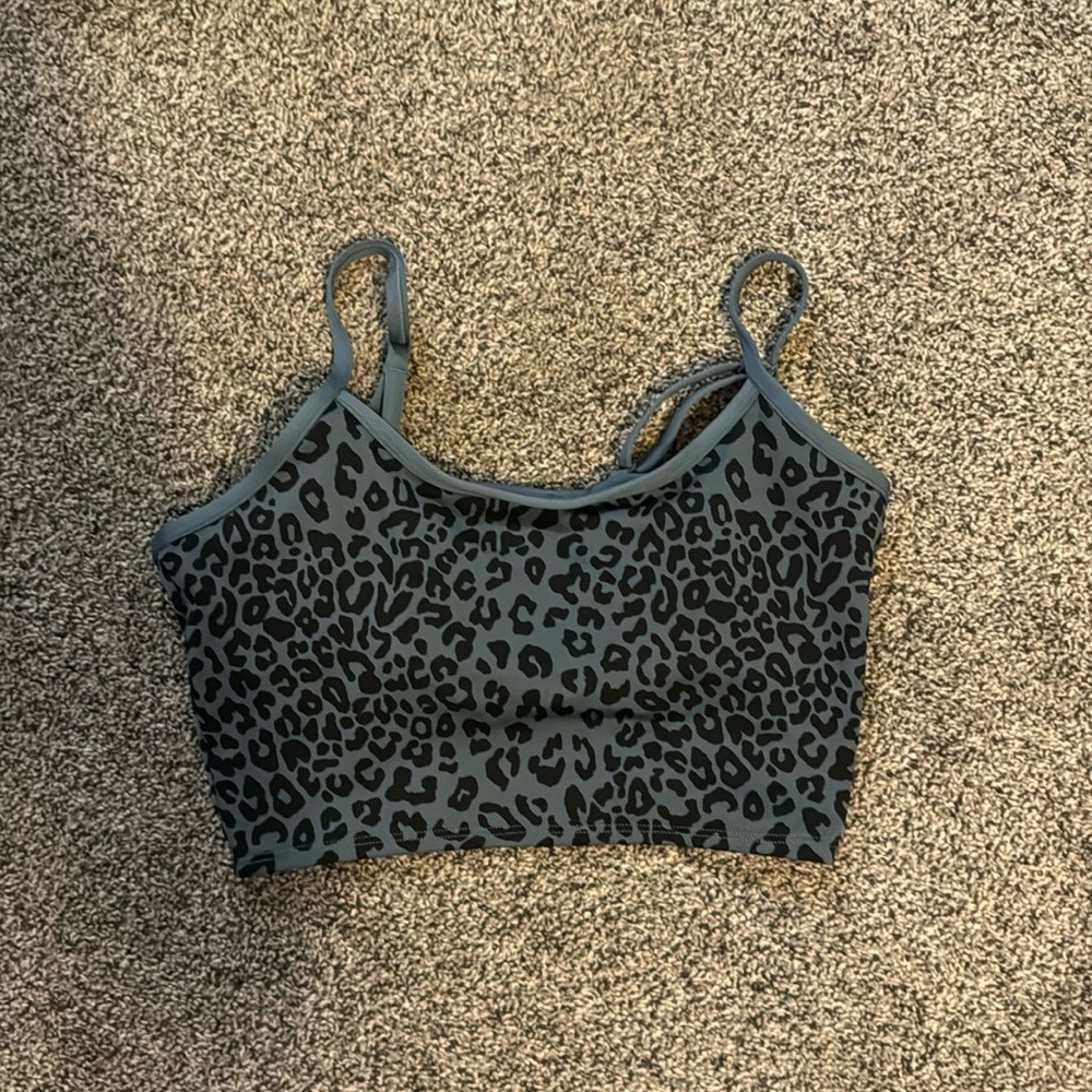 Pink tank top/sports bra. Only worn once!